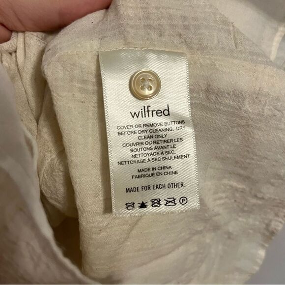 Women's Aritzia Wilfred Cream Linen Tank Top - Picture 6 of 8